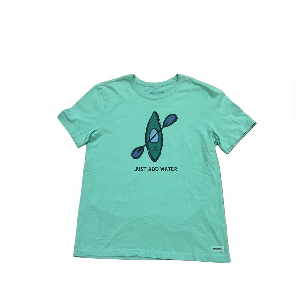Life is Good Mint Green 'Just Add Water' Kayak Graphic Tee